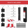 imageBest Choice Products 10x10ft Easy Pop Up Canopy wSide Wall 10 Pockets Portable Carrying Case 1Button Setup 4 Weight Bags  SandAmerican Flag