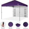 imageBest Choice Products 10x10ft Easy Pop Up Canopy wSide Wall 10 Pockets Portable Carrying Case 1Button Setup 4 Weight Bags  SandAmethyst Purple