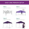 imageBest Choice Products 10x10ft Easy Pop Up Canopy wSide Wall 10 Pockets Portable Carrying Case 1Button Setup 4 Weight Bags  SandAmethyst Purple
