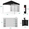 imageBest Choice Products 10x10ft Easy Pop Up Canopy wSide Wall 10 Pockets Portable Carrying Case 1Button Setup 4 Weight Bags  SandBlack