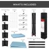 imageBest Choice Products 10x10ft Easy Pop Up Canopy wSide Wall 10 Pockets Portable Carrying Case 1Button Setup 4 Weight Bags  SandBlueWhite