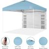 imageBest Choice Products 10x10ft Easy Pop Up Canopy wSide Wall 10 Pockets Portable Carrying Case 1Button Setup 4 Weight Bags  SandBlueWhite
