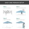 imageBest Choice Products 10x10ft Easy Pop Up Canopy wSide Wall 10 Pockets Portable Carrying Case 1Button Setup 4 Weight Bags  SandBlueWhite