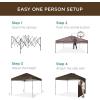 imageBest Choice Products 10x10ft Easy Pop Up Canopy wSide Wall 10 Pockets Portable Carrying Case 1Button Setup 4 Weight Bags  SandBrown