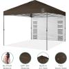 imageBest Choice Products 10x10ft Easy Pop Up Canopy wSide Wall 10 Pockets Portable Carrying Case 1Button Setup 4 Weight Bags  SandBrown