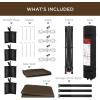 imageBest Choice Products 10x10ft Easy Pop Up Canopy wSide Wall 10 Pockets Portable Carrying Case 1Button Setup 4 Weight Bags  SandBrown