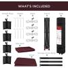 imageBest Choice Products 10x10ft Easy Pop Up Canopy wSide Wall 10 Pockets Portable Carrying Case 1Button Setup 4 Weight Bags  SandBurgundy