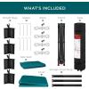 imageBest Choice Products 10x10ft Easy Pop Up Canopy wSide Wall 10 Pockets Portable Carrying Case 1Button Setup 4 Weight Bags  SandCerulean