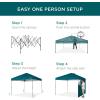 imageBest Choice Products 10x10ft Easy Pop Up Canopy wSide Wall 10 Pockets Portable Carrying Case 1Button Setup 4 Weight Bags  SandCerulean