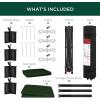 imageBest Choice Products 10x10ft Easy Pop Up Canopy wSide Wall 10 Pockets Portable Carrying Case 1Button Setup 4 Weight Bags  SandDark Green