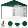 imageBest Choice Products 10x10ft Easy Pop Up Canopy wSide Wall 10 Pockets Portable Carrying Case 1Button Setup 4 Weight Bags  SandForest Green