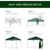 imageBest Choice Products 10x10ft Easy Pop Up Canopy wSide Wall 10 Pockets Portable Carrying Case 1Button Setup 4 Weight Bags  SandForest Green