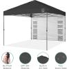 imageBest Choice Products 10x10ft Easy Pop Up Canopy wSide Wall 10 Pockets Portable Carrying Case 1Button Setup 4 Weight Bags  SandGray