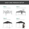 imageBest Choice Products 10x10ft Easy Pop Up Canopy wSide Wall 10 Pockets Portable Carrying Case 1Button Setup 4 Weight Bags  SandGray