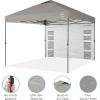 imageBest Choice Products 10x10ft Easy Pop Up Canopy wSide Wall 10 Pockets Portable Carrying Case 1Button Setup 4 Weight Bags  SandLight Gray