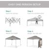 imageBest Choice Products 10x10ft Easy Pop Up Canopy wSide Wall 10 Pockets Portable Carrying Case 1Button Setup 4 Weight Bags  SandLight Gray