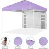 imageBest Choice Products 10x10ft Easy Pop Up Canopy wSide Wall 10 Pockets Portable Carrying Case 1Button Setup 4 Weight Bags  SandLilacWhite