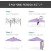 imageBest Choice Products 10x10ft Easy Pop Up Canopy wSide Wall 10 Pockets Portable Carrying Case 1Button Setup 4 Weight Bags  SandLilacWhite