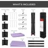 imageBest Choice Products 10x10ft Easy Pop Up Canopy wSide Wall 10 Pockets Portable Carrying Case 1Button Setup 4 Weight Bags  SandLilacWhite