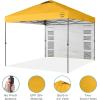 imageBest Choice Products 10x10ft Easy Pop Up Canopy wSide Wall 10 Pockets Portable Carrying Case 1Button Setup 4 Weight Bags  SandMarigold