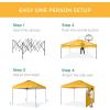 imageBest Choice Products 10x10ft Easy Pop Up Canopy wSide Wall 10 Pockets Portable Carrying Case 1Button Setup 4 Weight Bags  SandMarigold