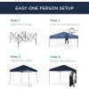 imageBest Choice Products 10x10ft Easy Pop Up Canopy wSide Wall 10 Pockets Portable Carrying Case 1Button Setup 4 Weight Bags  SandNavy Blue