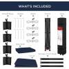 imageBest Choice Products 10x10ft Easy Pop Up Canopy wSide Wall 10 Pockets Portable Carrying Case 1Button Setup 4 Weight Bags  SandNavy Blue