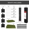 imageBest Choice Products 10x10ft Easy Pop Up Canopy wSide Wall 10 Pockets Portable Carrying Case 1Button Setup 4 Weight Bags  SandOlive Green