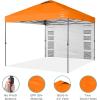 imageBest Choice Products 10x10ft Easy Pop Up Canopy wSide Wall 10 Pockets Portable Carrying Case 1Button Setup 4 Weight Bags  SandOrange
