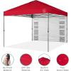 imageBest Choice Products 10x10ft Easy Pop Up Canopy wSide Wall 10 Pockets Portable Carrying Case 1Button Setup 4 Weight Bags  SandRed