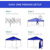 imageBest Choice Products 10x10ft Easy Pop Up Canopy wSide Wall 10 Pockets Portable Carrying Case 1Button Setup 4 Weight Bags  SandResort Blue