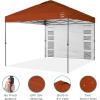 imageBest Choice Products 10x10ft Easy Pop Up Canopy wSide Wall 10 Pockets Portable Carrying Case 1Button Setup 4 Weight Bags  SandRust