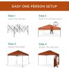 imageBest Choice Products 10x10ft Easy Pop Up Canopy wSide Wall 10 Pockets Portable Carrying Case 1Button Setup 4 Weight Bags  SandRust