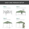 imageBest Choice Products 10x10ft Easy Pop Up Canopy wSide Wall 10 Pockets Portable Carrying Case 1Button Setup 4 Weight Bags  SandSage Green