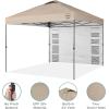 imageBest Choice Products 10x10ft Easy Pop Up Canopy wSide Wall 10 Pockets Portable Carrying Case 1Button Setup 4 Weight Bags  SandSand