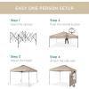 imageBest Choice Products 10x10ft Easy Pop Up Canopy wSide Wall 10 Pockets Portable Carrying Case 1Button Setup 4 Weight Bags  SandSand