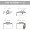 imageBest Choice Products 10x10ft Easy Pop Up Canopy wSide Wall 10 Pockets Portable Carrying Case 1Button Setup 4 Weight Bags  SandSilver