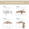 imageBest Choice Products 10x10ft Easy Pop Up Canopy wSide Wall 10 Pockets Portable Carrying Case 1Button Setup 4 Weight Bags  SandTan