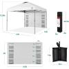 imageBest Choice Products 10x10ft Easy Pop Up Canopy wSide Wall 10 Pockets Portable Carrying Case 1Button Setup 4 Weight Bags  SandWhite