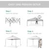 imageBest Choice Products 10x10ft Easy Pop Up Canopy wSide Wall 10 Pockets Portable Carrying Case 1Button Setup 4 Weight Bags  SandWhite