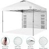 imageBest Choice Products 10x10ft Easy Pop Up Canopy wSide Wall 10 Pockets Portable Carrying Case 1Button Setup 4 Weight Bags  SandWhite