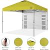 imageBest Choice Products 10x10ft Easy Pop Up Canopy wSide Wall 10 Pockets Portable Carrying Case 1Button Setup 4 Weight Bags  SandYellow