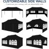 imageBest Choice Products 10x20 Party Tent Heavy Duty Waterproof Large Outdoor Event Easy Pop Up Canopy Shelter wSidewalls 1Button Setup Wheeled Case Weight Bags  WhiteBlack