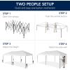 imageBest Choice Products 10x20 Party Tent Heavy Duty Waterproof Large Outdoor Event Easy Pop Up Canopy Shelter wSidewalls 1Button Setup Wheeled Case Weight Bags  WhiteWhite