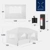 imageBest Choice Products 10x20 Party Tent Heavy Duty Waterproof Large Outdoor Event Easy Pop Up Canopy Shelter wSidewalls 1Button Setup Wheeled Case Weight Bags  WhiteWhite