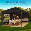 imageBest Choice Products 10x20 Party Tent Heavy Duty Waterproof Large Outdoor Event Easy Pop Up Canopy Shelter wSidewalls 1Button Setup Wheeled Case Weight Bags  WhiteBlack