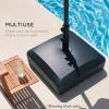 imageBest Choice Products 123lb Capacity Fillable Mobile Umbrella Base Heavy Duty Market Stand for Patio Deck Poolside w 4 Wheels 2 Locks 2 Knobs WindResistant Design  BlackBronze