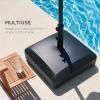 imageBest Choice Products 123lb Capacity Fillable Mobile Umbrella Base Heavy Duty Market Stand for Patio Deck Poolside w 4 Wheels 2 Locks 2 Knobs WindResistant Design  BlackBlack