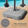 imageBest Choice Products 330lb Cantilever Offset Patio Umbrella Base HeavyDuty Outdoor Stand Sand Water Fillable Weights Set wEasyFill Spouts  BlackGray