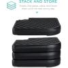 imageBest Choice Products 4Piece 155lb Capacity HeavyDuty Cantilever Offset Patio Umbrella Stand Square Base Plate Set wEasyFill Spouts for Water or Sand  BlackBlack Faux Wicker